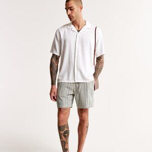 Abercrombie Linen Camp Collar Shirt (NWOT)